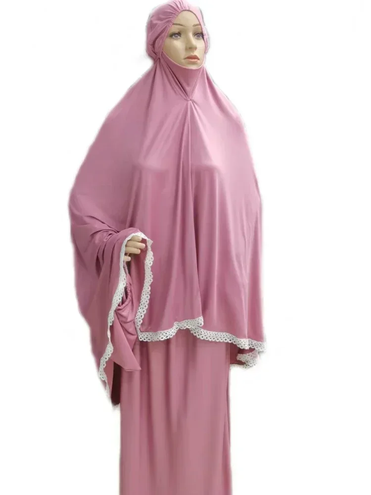 Embroidery Online - Eid Ramadan สวดมนต์เสื้อผ้าผู้หญิงมุสลิมชุดกระโปรง 2 ชิ้น Abaya
