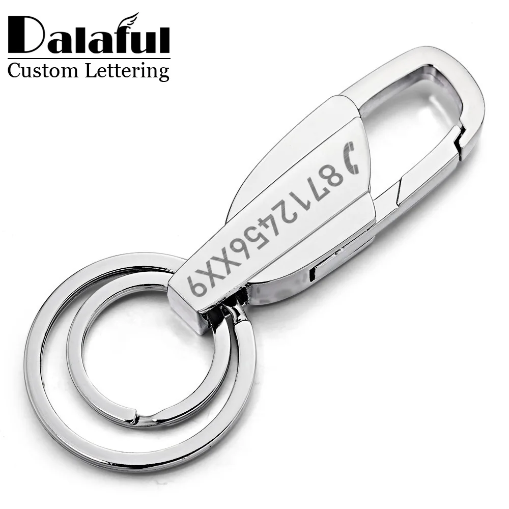 Embroidery Alphabet - ตัวอักษรที่กําหนดเองพวงกุญแจ Keyrings โลหะแกะสลักชื่อโลโก้ที่กําหนดเอง Key CHAIN สําหรับรถยนต์ผู้หญิงผู้ชายของขวัญ