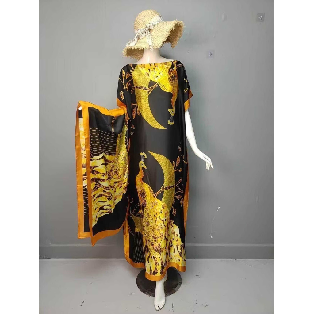 Embroidery Baju - ใหม่ PLUS ขนาด Baju Kaftan สตรีแฟชั่นผ้าคลุมไหล่หรูหราหลวมปิดไหล่ชุดอเนกประสงค์