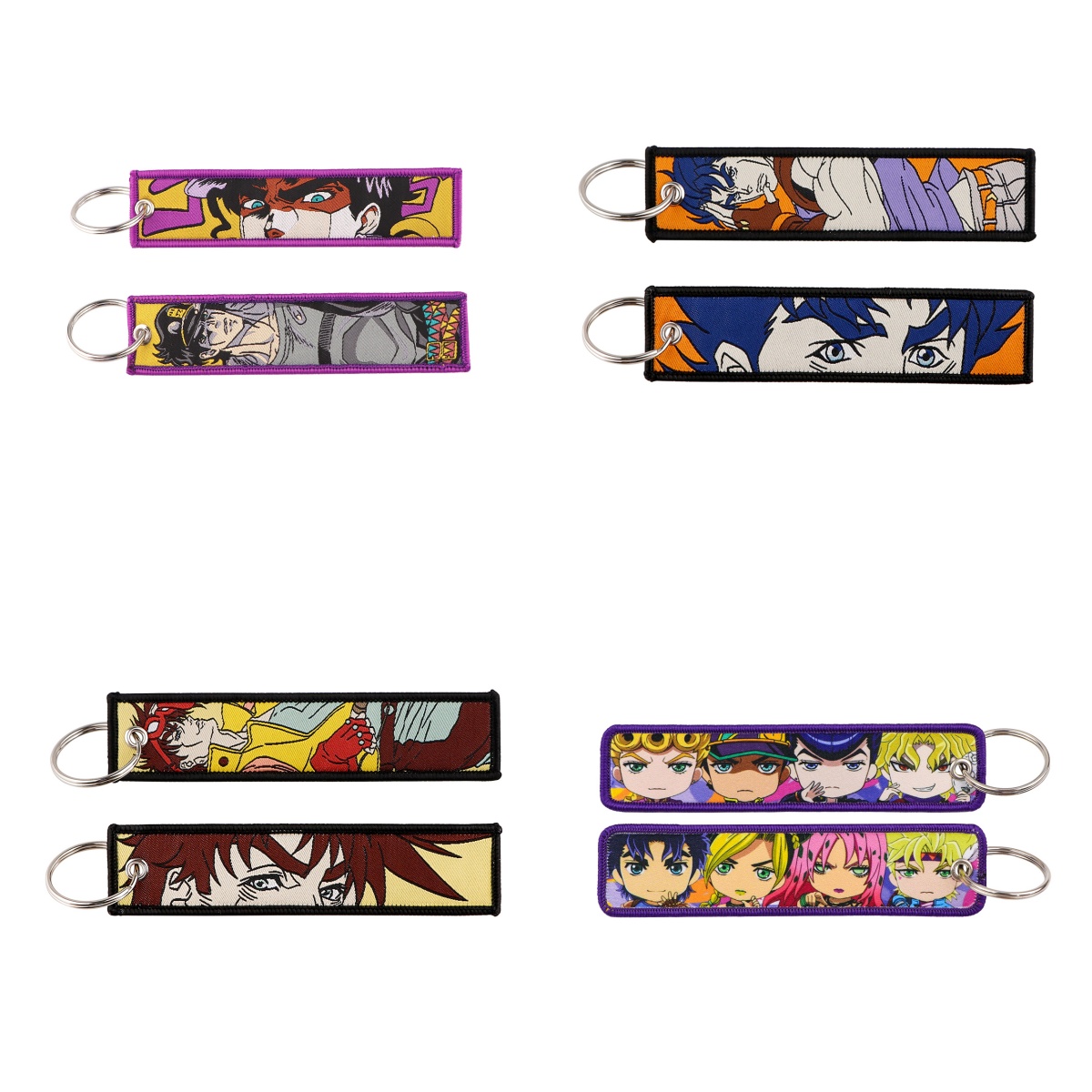 Embroidery Gift Ideas - พวงกุญแจโลหะลายการ์ตูนสีสันสดใส 1 ชิ้น สำหรับผู้ชาย ดีไซน์ทันสมัย พร้อมลายปักอนิเมะ