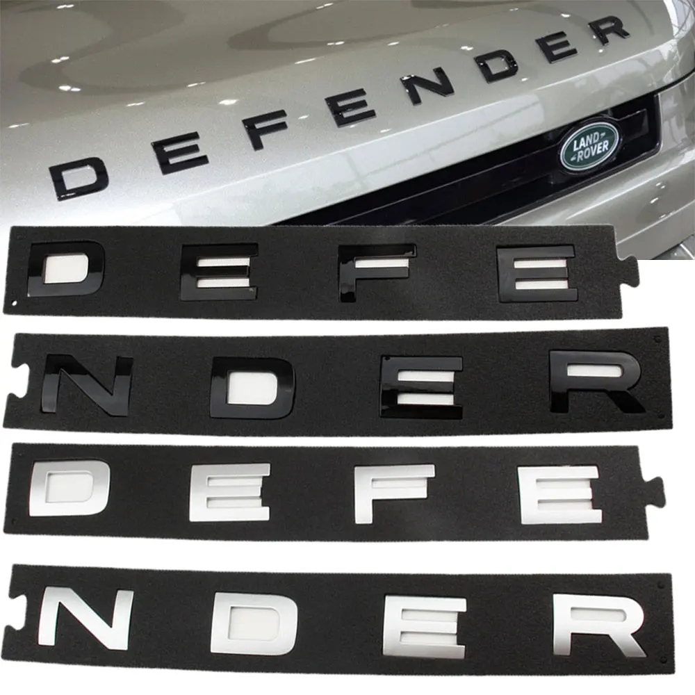 Embroidery Alphabet - 1 PC 3D ABS ตัวอักษรสีดํา DEFENDER