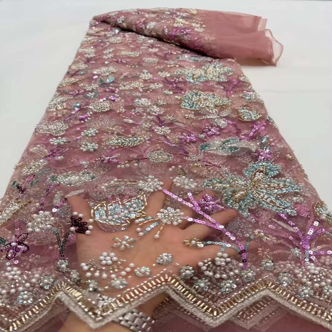 ผ้าปักเลื่อมลูกปัดแบบหลอด 5 หล - Embroidery Wedding บทวิจารณ์และราคา