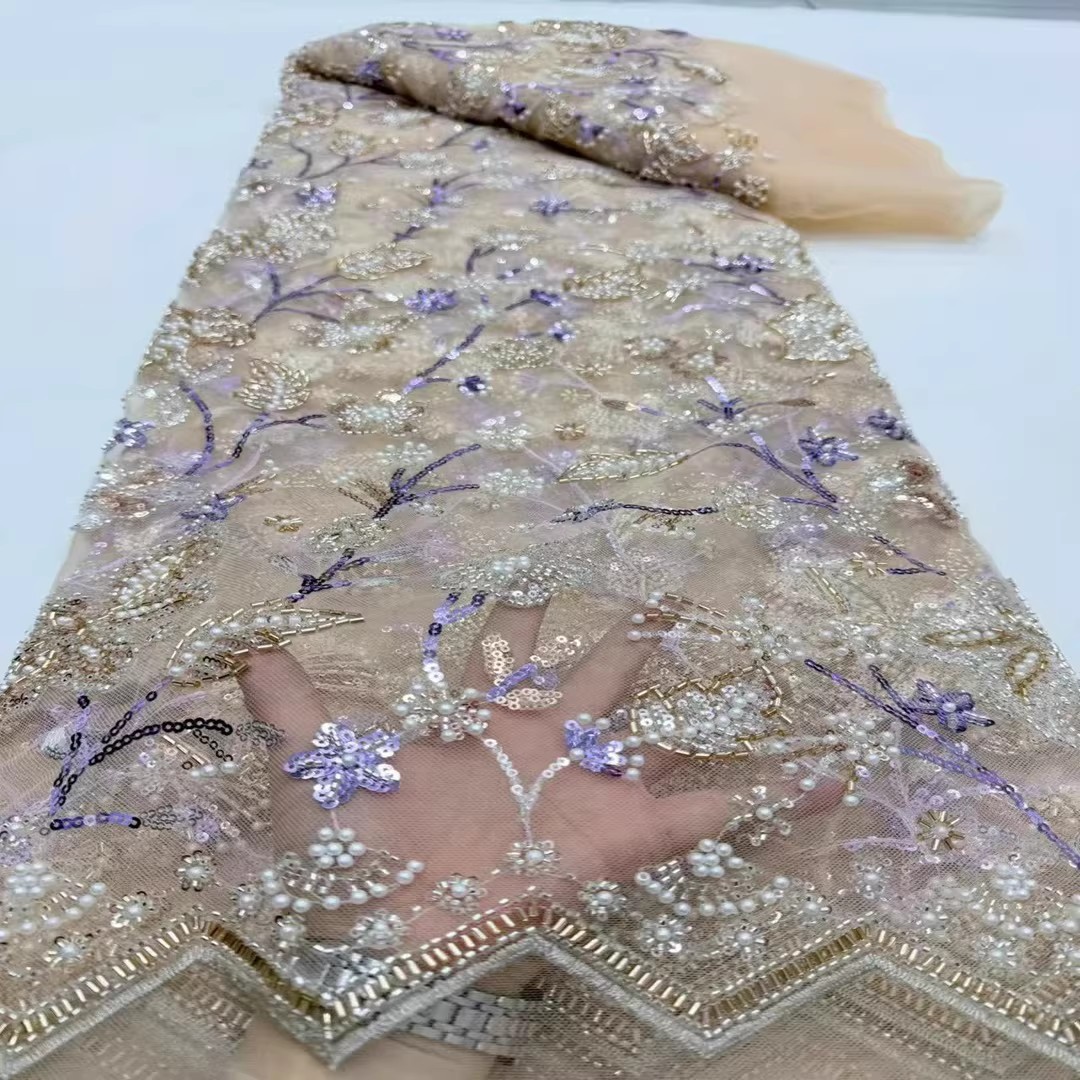 ผ้าปักเลื่อมลูกปัดแบบหลอด 5 หล - Embroidery Wedding บทวิจารณ์และราคา
