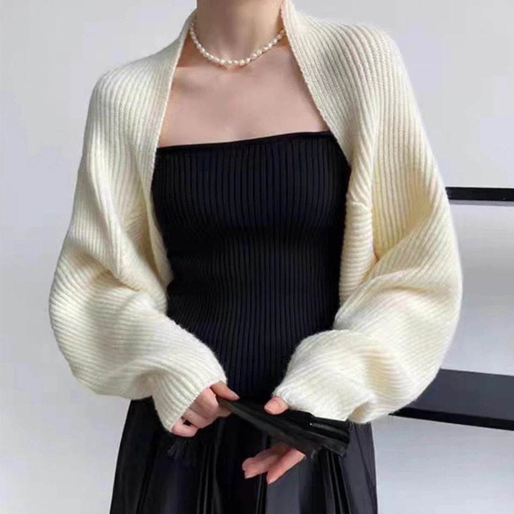 ผ้าคลุมไหล่ถักสีพื้นพร้อมแขนเส - Embroidery Online บทวิจารณ์และราคา