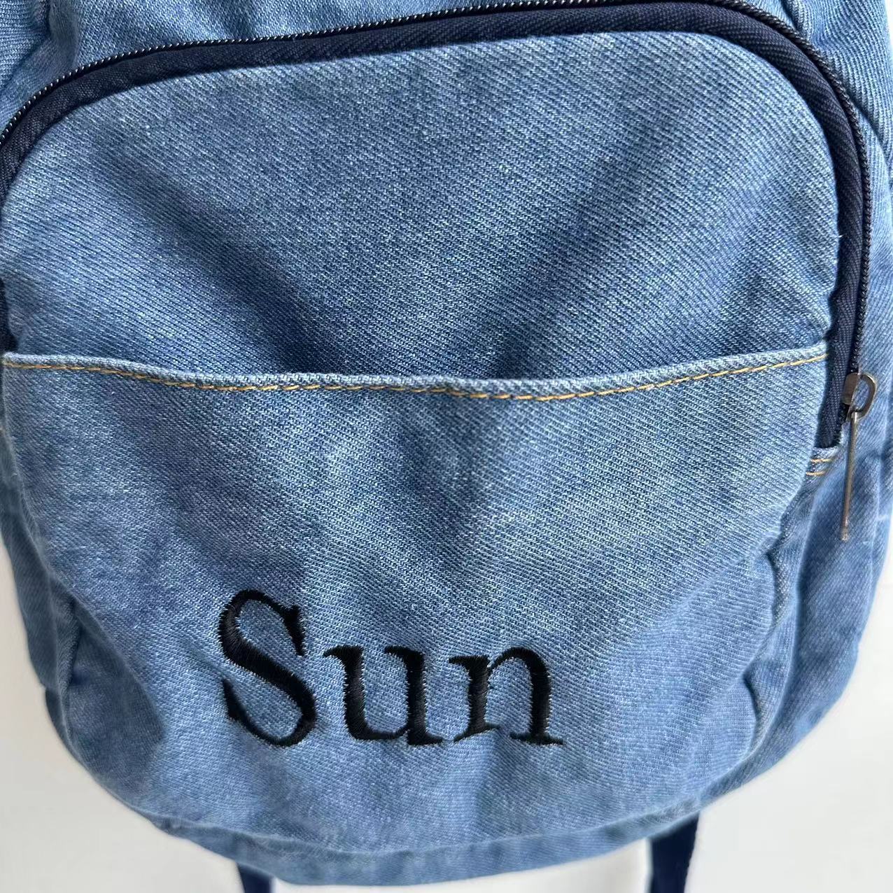 กระเป๋าเป้ผ้าเดนิมเด็กผู้หญิงก - Embroidery Gift Ideas บทวิจารณ์และราคา