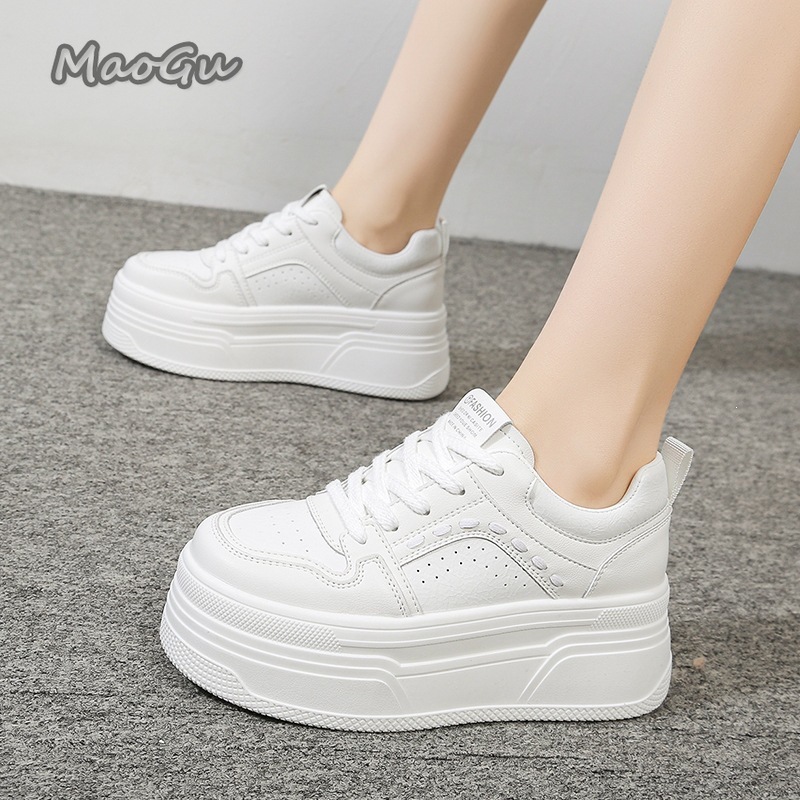รองเท้าผ้าใบเสริมส้นสีขาวสำหรั - Embroidery White บทวิจารณ์และราคา