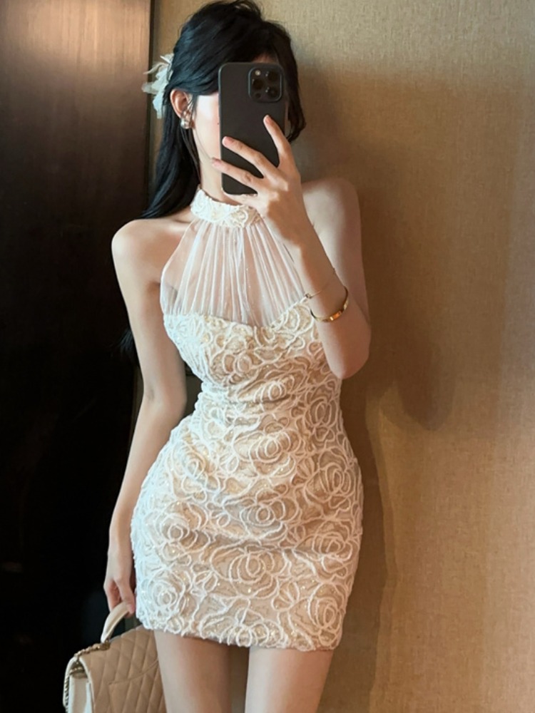 เดรสสั้นปักลายดอกไม้เซ็กซี่ แต - Embroidery Online บทวิจารณ์และราคา