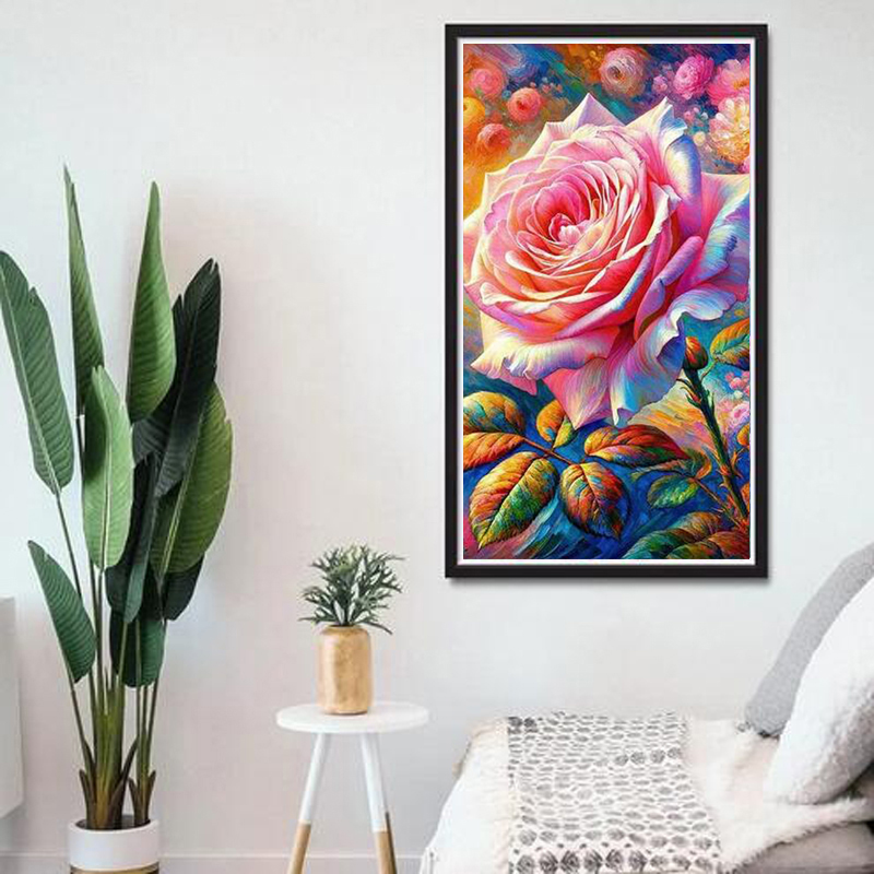 ภาพขนาดใหญ่ ภาพวาดเพชรคริสตัลเ - Embroidery Roses บทวิจารณ์และราคา