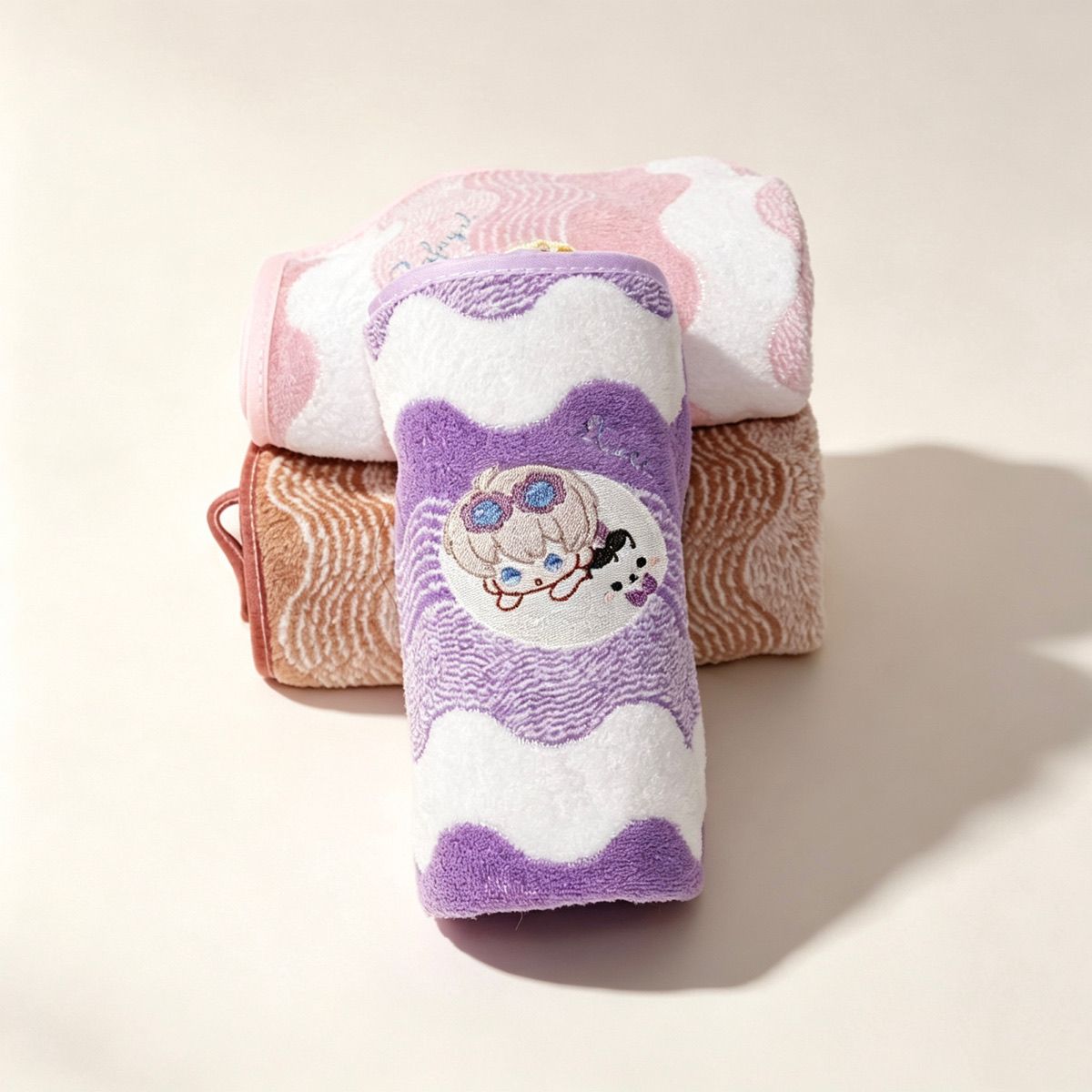 ผ้าเช็ดมือขนแกะลายการ์ตูน Anim - Embroidery Gift Ideas บทวิจารณ์และราคา
