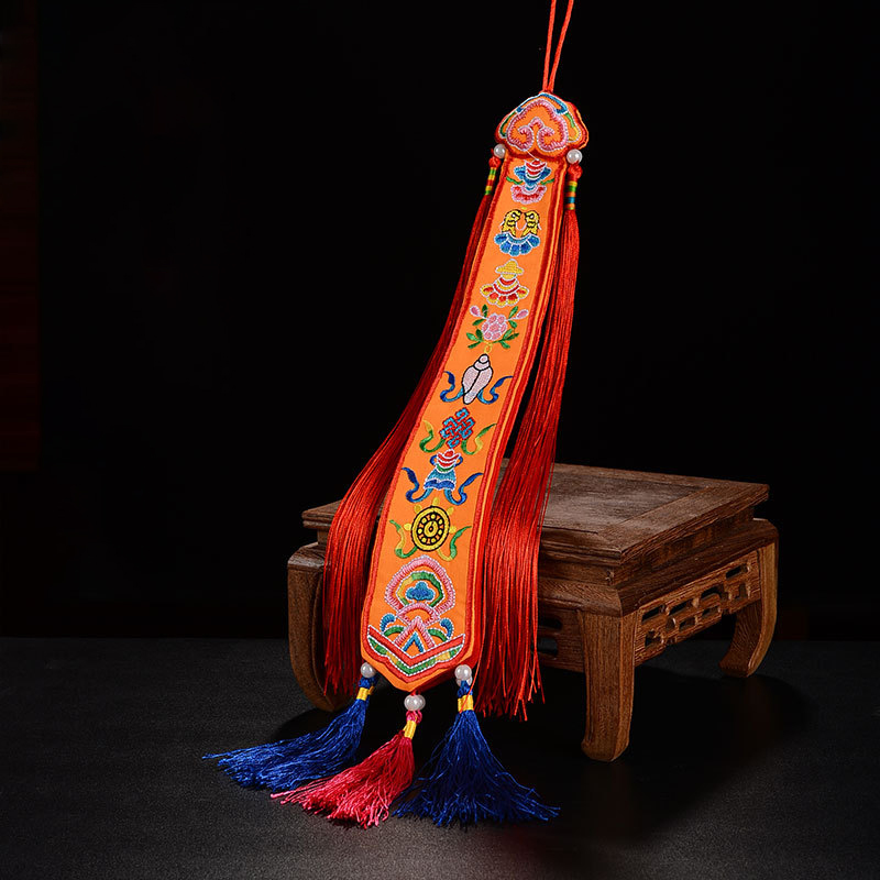 ธงริบบิ้นทิเบต งานฝีมือจากเนปา - Embroidery Red บทวิจารณ์และราคา