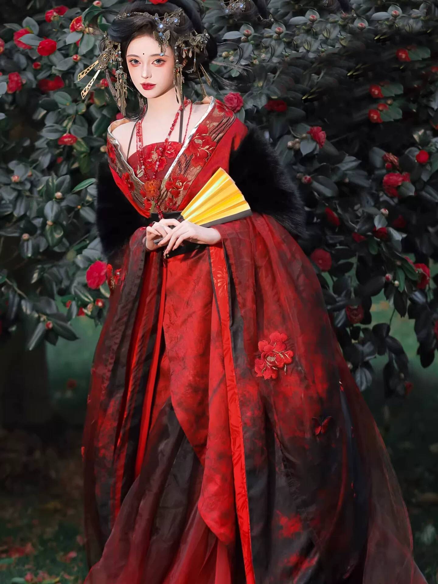 ชุดฮั่นฝูสีแดงแบบใหม่สำหรับผู้ - Embroidery Red บทวิจารณ์และราคา