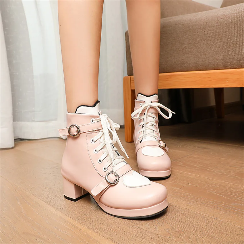 ฤดูหนาว Lolita ข้อเท้ารองเท้าผ - Embroidery White บทวิจารณ์และราคา
