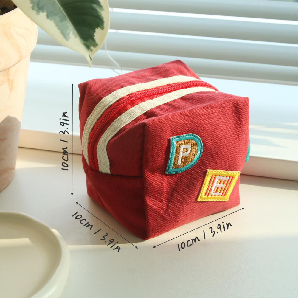 กระเป๋าผ้าแคนวาสขนาดเล็กแบบมีซ - Embroidery Alphabet บทวิจารณ์และราคา