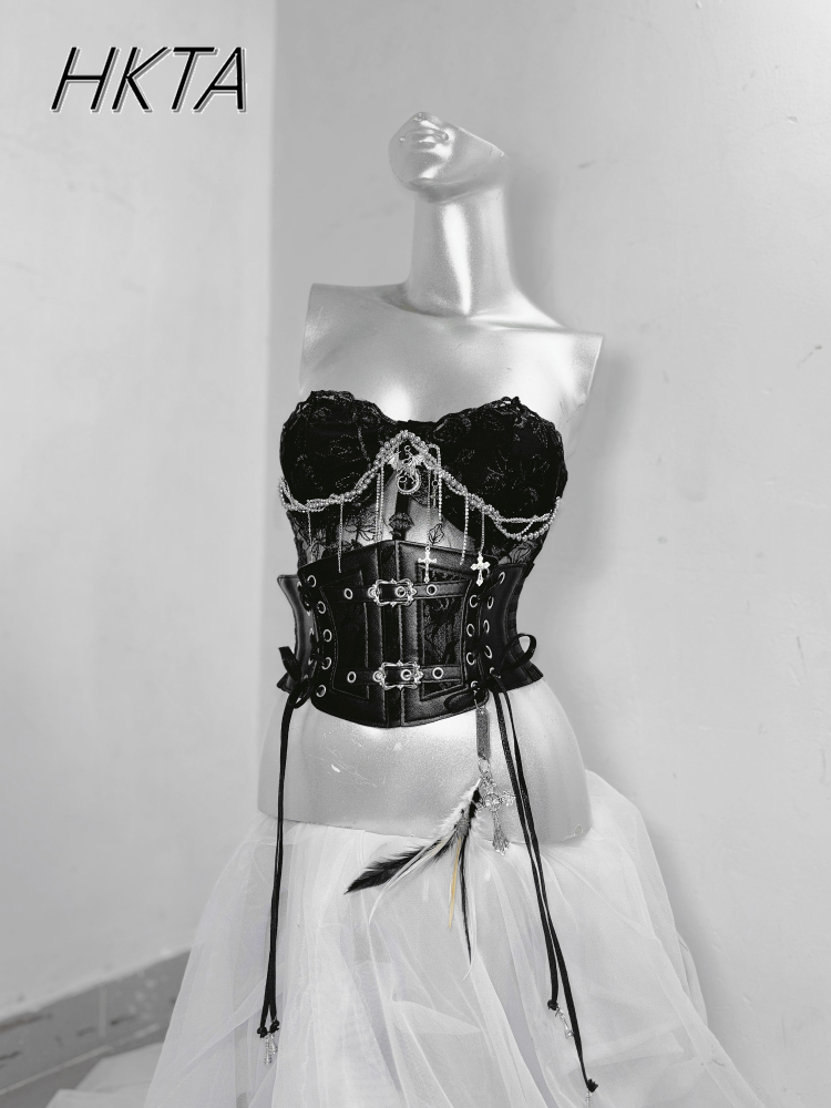 Dark สไตล์ Goth โซ่โลหะเอว Ros - Embroidery Roses บทวิจารณ์และราคา