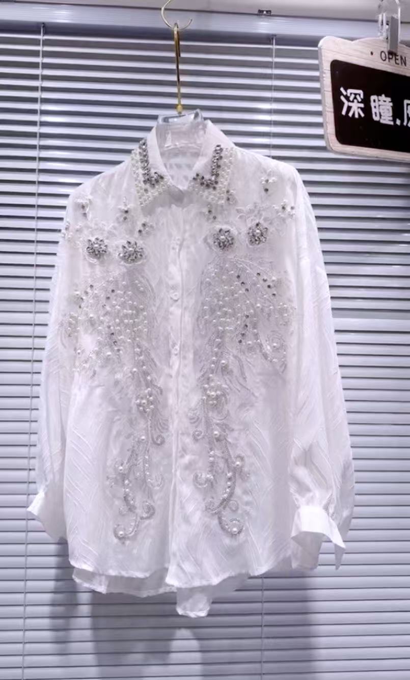 ใหม่ใน Sparkle ไข่มุกลูกปัดเพช - Embroidery On Shirt บทวิจารณ์และราคา