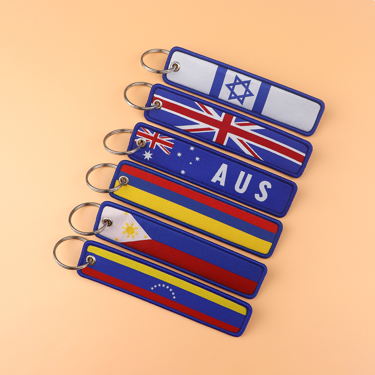 พวงกุญแจปักลายธงชาติ 1 ชิ้น สำ - Embroidery Gift Ideas บทวิจารณ์และราคา