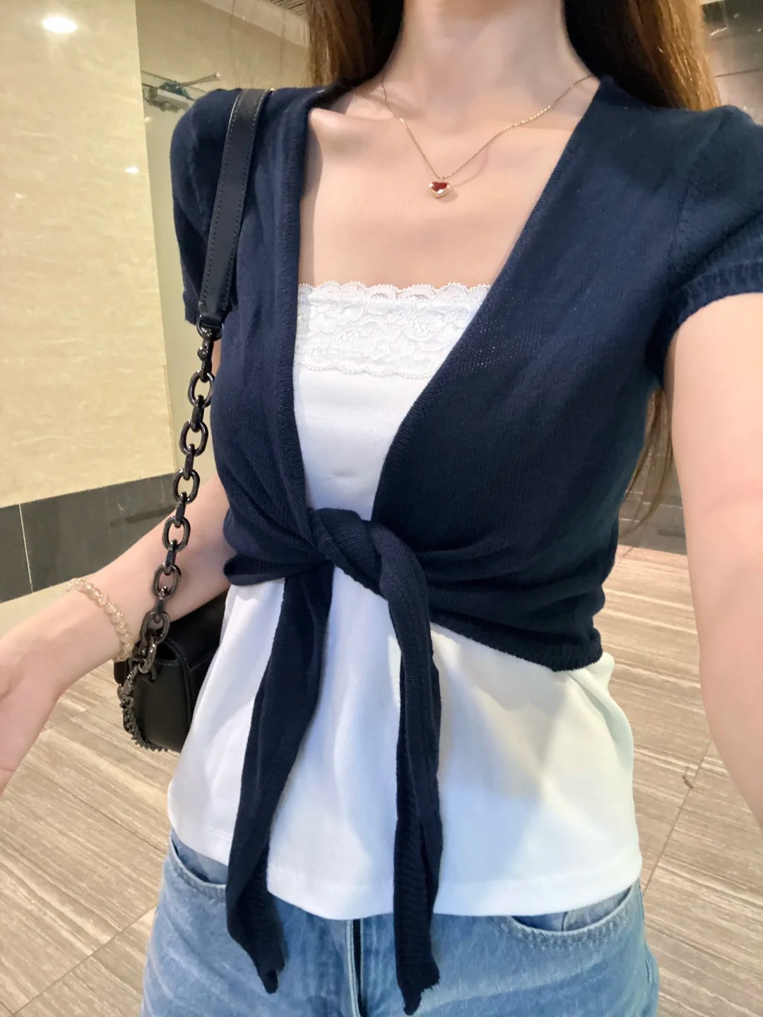 เสื้อคาร์ดิแกนผ้าฝ้ายทรงเข้ารู - Embroidery Online บทวิจารณ์และราคา