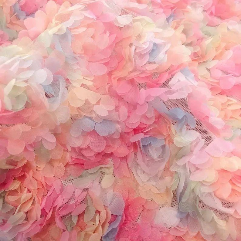 3d ชีฟอง rose ดอกไม้ลูกไม้ผ้าด - Embroidery Roses บทวิจารณ์และราคา