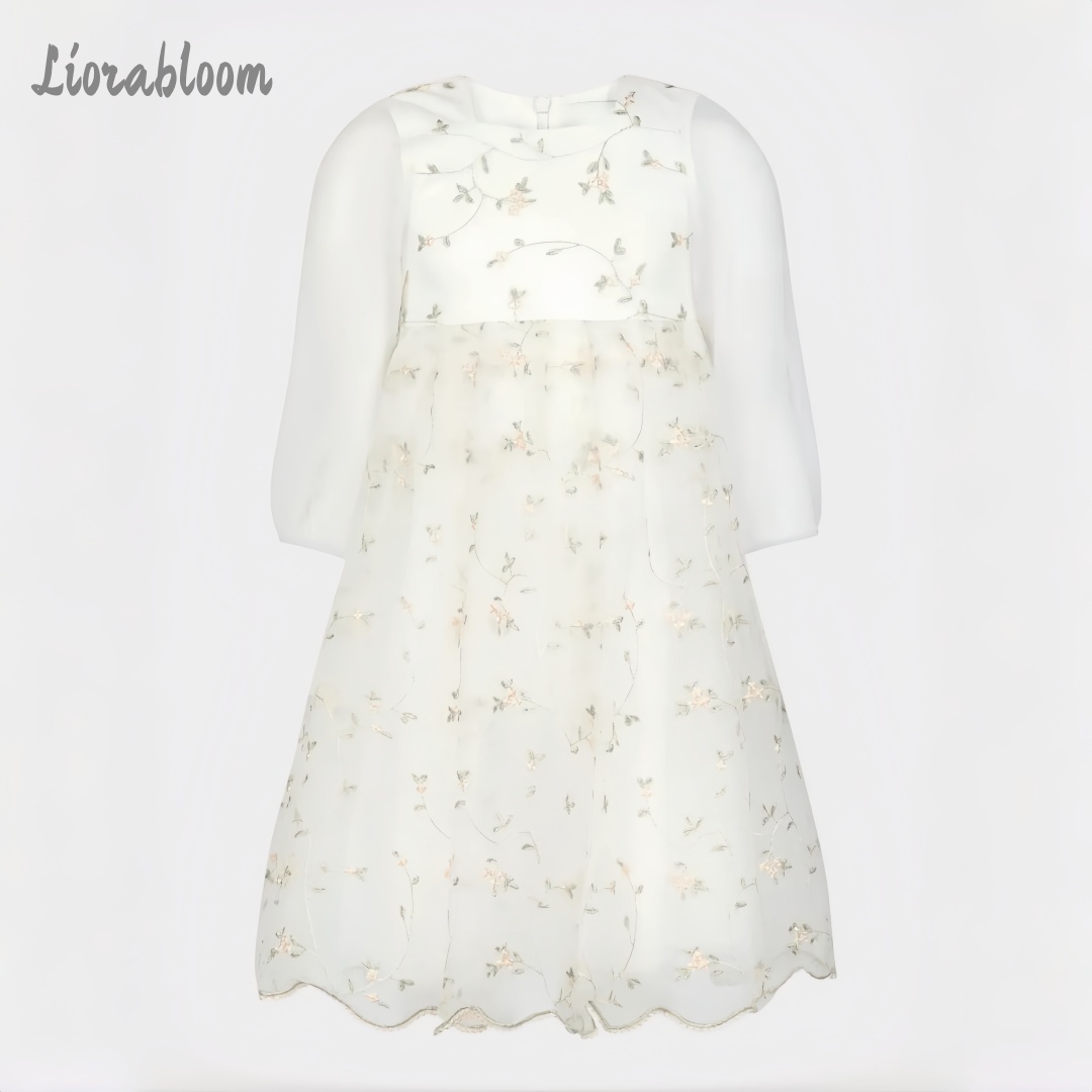 ชุดเดรสเด็กผู้หญิงแบบกำหนดเองไ - Embroidery Wedding บทวิจารณ์และราคา
