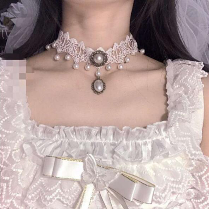 เลียนแบบ Pearl ลูกไม้สีขาวสร้อ - Embroidery White บทวิจารณ์และราคา